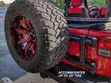 Redrock 4×4 HD Tire Carrier Compatible with OEM Tail Gate Compatible with 07-18 Jeep Wrangler JK